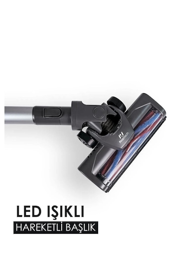 Pirantech ES92 Kablosuz Led Aydınlatmalı Şarjlı Dikey Süpürge