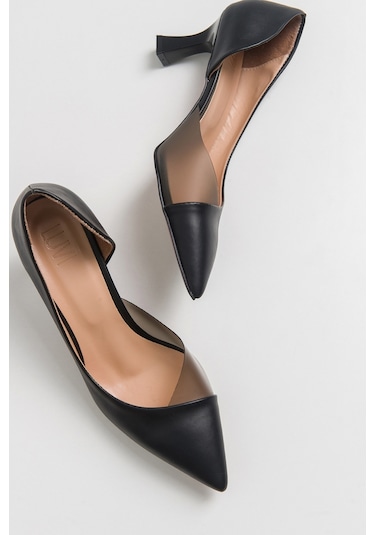 Luvishoes 353 Topuklu Kadın Ayakkabı - Siyah Cilt