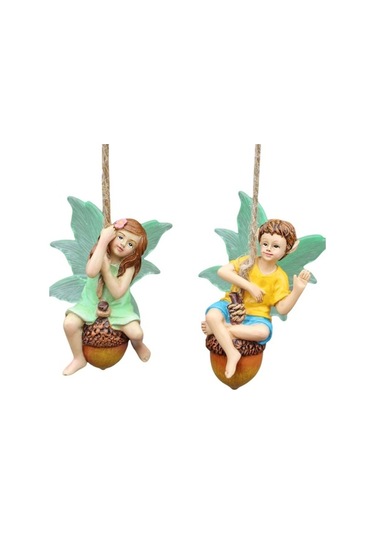 Pazly Reçine Peri Figürü Kız Homyl Dekor Çocuk Bahçe Asılı 2 Li