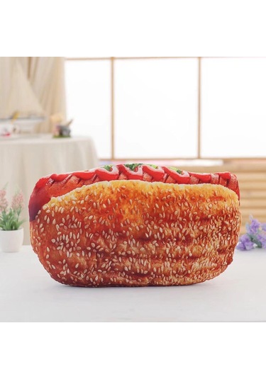 Suntek Atma Yastık Simülasyonu Yemek Şekli Ekmek-sosis Çok Renkli
