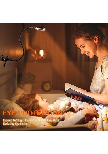 Dancemonkey 48 Led Usb Masa Lambası Klipsli 3 Renk Mod 10 Parlaklık 360â Esnek Göz Korumalı 2