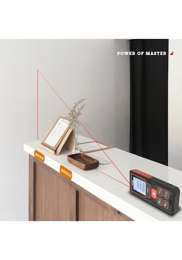 Reedark "40/60/80/100m Kızılötesi Lazerli Mesafe Ölçer, Alan/hacim Hesaplama, Lcd Ekran, Çift Kabarcık Seviyesi"