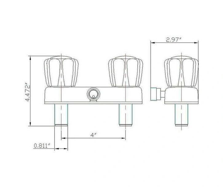 Dofolink 4" Kaplama Rv Duş Kranı - Soğuk/sıcak Su Değiştirici Anahtar Diğer