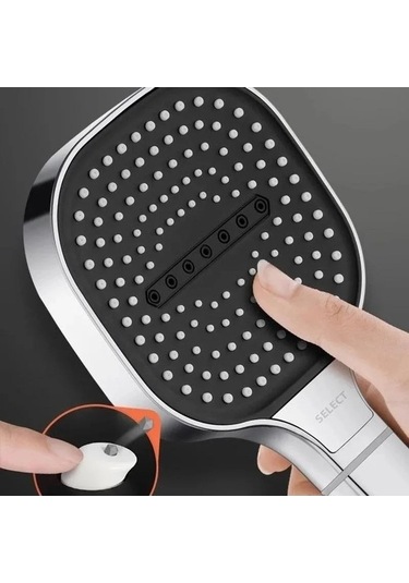 Tongxida Bosphorusboutique Siyah Panel Modu Masajlı Duş, 3 Bölümlü İç Siyah Duş Cm Büyük Başlık Siyah