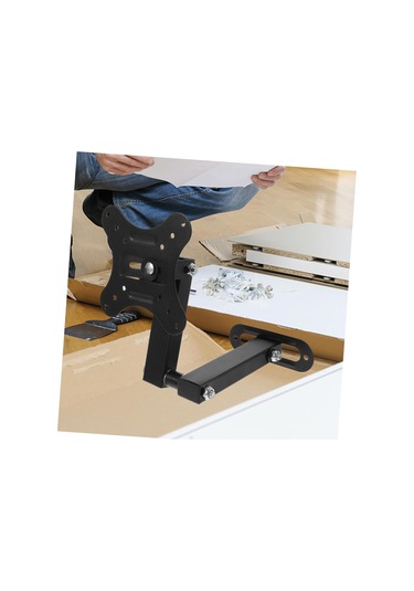 2pcs Bilgisayar Monitörü İçin Duvar Montaj Braketi Geri Çekilebilir Ekran Tutucu Standı Tam Hareket Kabiliyetine Uygun