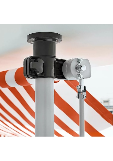 Evinizin Atolyesi Teleskopik Tente Turuncu - Beyaz 250x150 CM