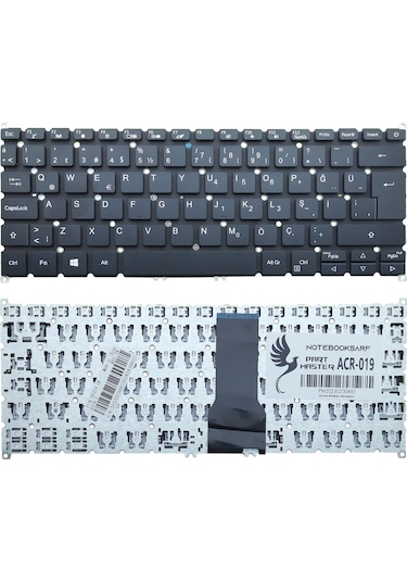 Acer Uyumlu Aspire 5 A514-53-312s Notebook Klavye -siyah V.1-