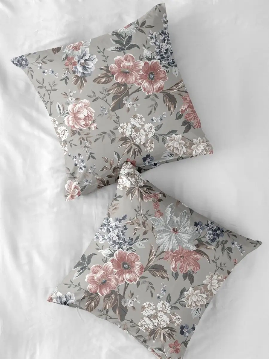 Mia Cara 70x70 Yastık Kılıfları Pamuklu Poplin 136529555 Gri