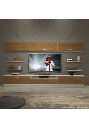 Decoraktiv Trendstyle 8y Mdf Tv Ünitesi Tv Sehpası Beyaz - Ceviz