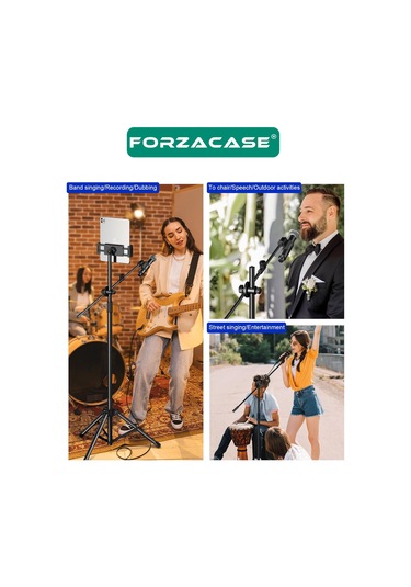 Tablet Tutuculu 360 Profesyonel Metal Mikrofon Stand 140cm Fc1077