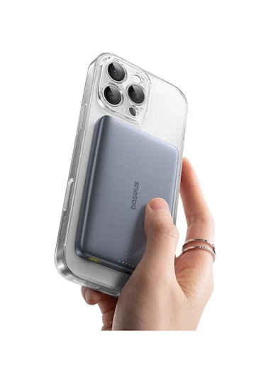 Baseus Picogo Ultra-slim Qi2 10000 Mah Hızlı Şarj Magsafe Powerbank Koyu Gri