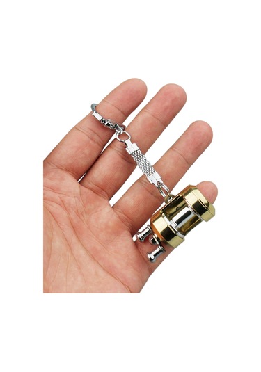 Gajeena St3 Modeli Aluminyum Ally Mini Balık Çarkı Anahtar Zinciri - Balık Tutkunları İçin Hediye, Çanta Askısı Ve Dekoratif Aksesuar