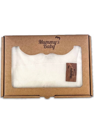 Mummy's Baby Tencel Örgü Bebek Battaniyesi 80x100 Ekru