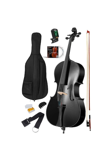 Midex Gt-124bk Profesyonel Üst Kalite Siyah Çello Viyolonsel
