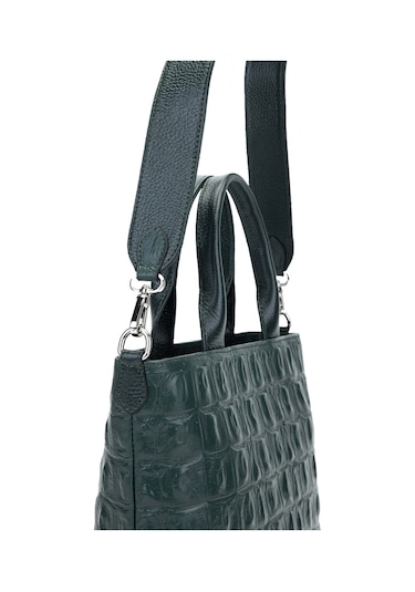 Tamer Tanca Kadın Hakiki Deri El Çantası 898 917 Bn Canta Y/24 Yesıl Tmsh Yeşil