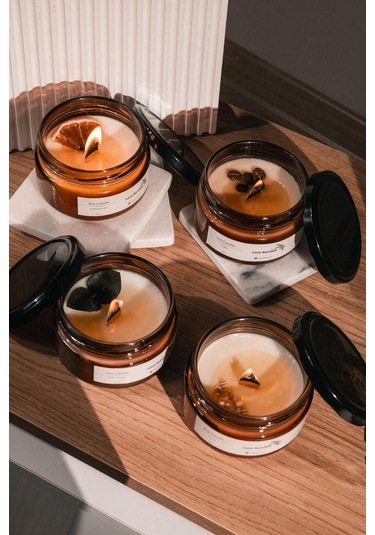El Yapımı Bebek Pudrası Kokulu %100 Soya Wax Mumu 230ml-3219