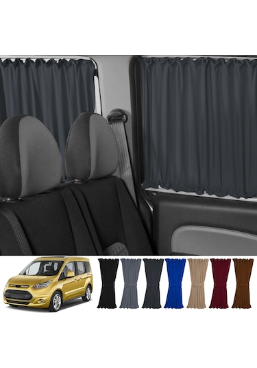 Pandami Ford Connect 1.nesil 2002-2013 Uyumlu Füme Raylı Oto Perde Takımı