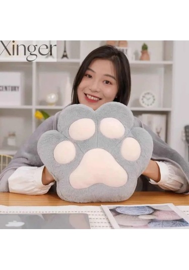 Ra-home Oyuncak Yastıklı Kedi Pati Battaniyesi 268743800 Gri