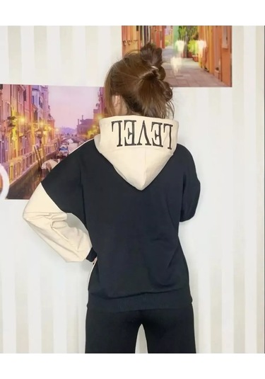 N'at Nam Family Renkli Kapüşonlu Sweatshirt 255532740 Bej