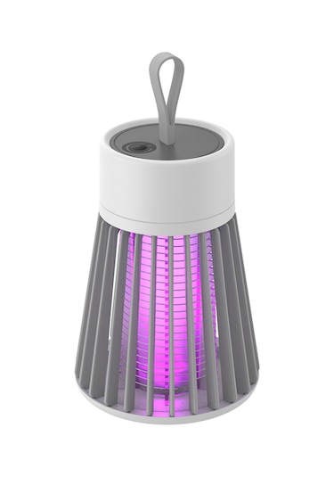 Monyee Gri Usb Şarjlı 2000mah Elektrikli Atıcı, 368nm Led-uv Işıkli Ev Ve Dış Mekan Kovucu, Bg-002 Modeli Gri