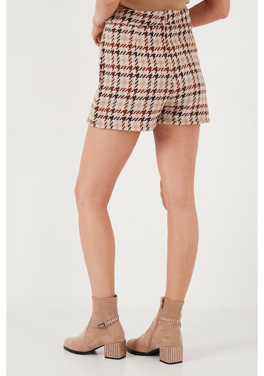 Lela Pamuk Karışımlı Regular Fit Kışlık Bayan Şort Etek 61100015 Kahve