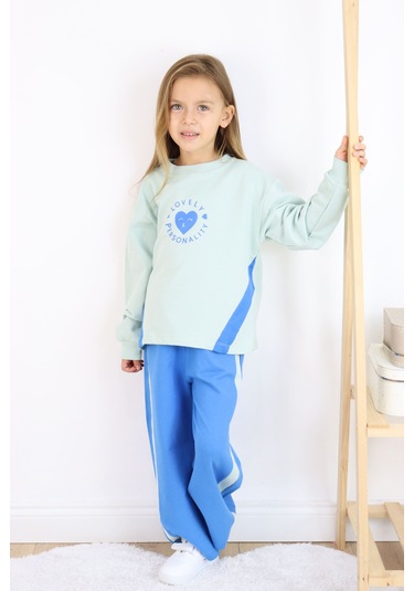 Kız Çocuk İspanyol Paça Basic Takım Yeşil