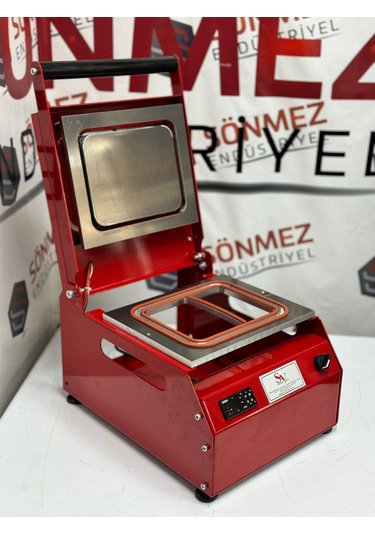 Sönmez Manuel Kase Kapatma 2 Gözlu Tabak Kapatma Makinesi Red