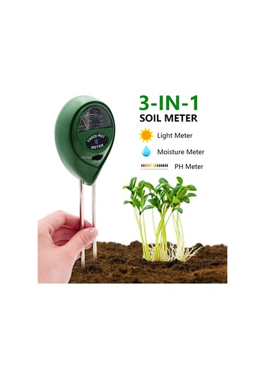 Qingmipy 3-in-1 Toprak Test Cihazı: Ph, Nem Ve Işık Seviyesi Ölçer - Bahçe Ve Saksı Bitkileri İçin Yeşil