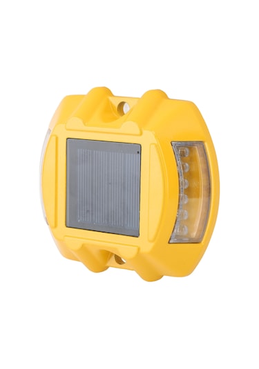 Yaozixa Gümüş Alüminyum Güneş Enerjili Yol Tıklama Lambası, Ip68 Su Geçirmez, 800m Görünürlük, Otomatik Aydınlatma, 12 Led Işık Kaynağı