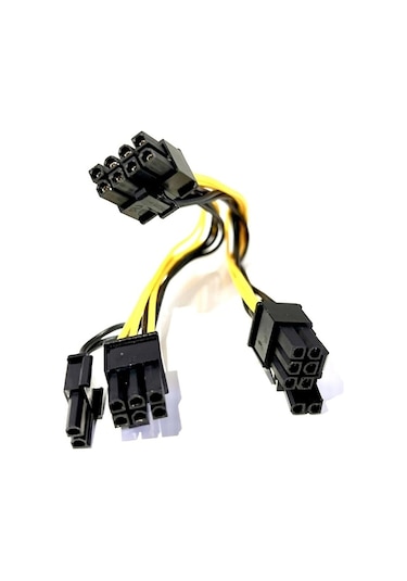 PCI-e 8 Pin Erkek - Çift 8 Pin (6+2) Erkek Modüler Güç Kaynağı Ka