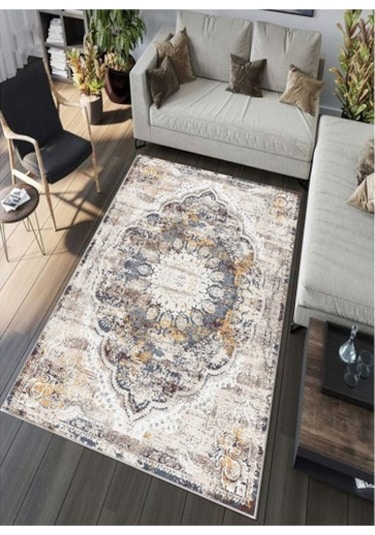 Renkli Kaymaz Tabanlı Halı Yolluk Makinede Yıkanabilir Çok Renkli