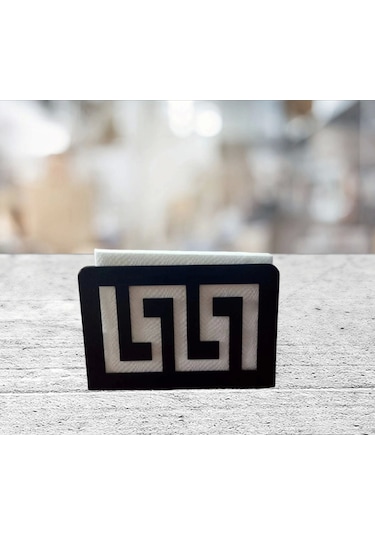 Glare Peçetelik Motif Mat Siyah Çok Renkli