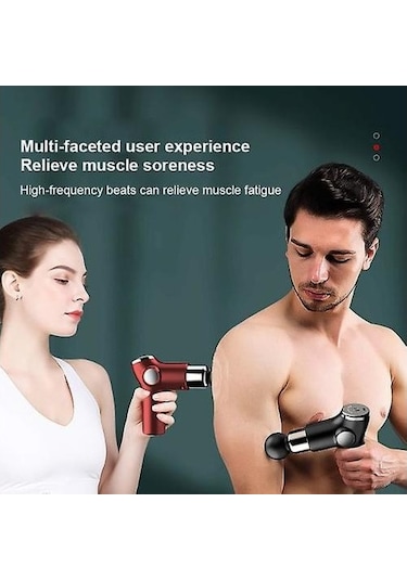 Mini Masaj Tabancası Lcd Ekran Masajı Gı6jup Gri