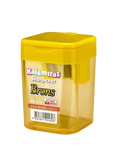 Brons Plastik Kutulu Çiftli Kalemtraş Br-570
