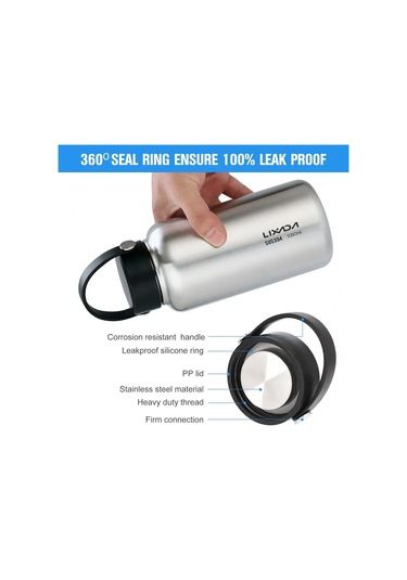 Hfambition Aiseely Paslanmaz Çelik Spor Matarası - 1050 Ml Geniş Ağız, Egzersiz Ve Outdoor Aktiviteler İçin İdeal Çok Renkli