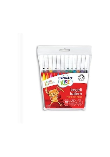 Pensan Kidz Keçeli Boya Kalemi 12 Renk Kod:Pe34020Kk12R