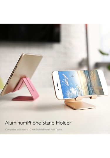 Kangvka Alüminyum Masaüstü Telefon Desteği, Üçgen Tasarım, Kaymazsız, Şarj Eden, Cep Telefonu Ve Tablet Uyumlu, Uzay Gümüşü GÜMÜŞ