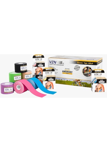 Vzn Kinesio Sport Tape Sporcu Ağrı Bandı 5 M X 5 CM Sarı