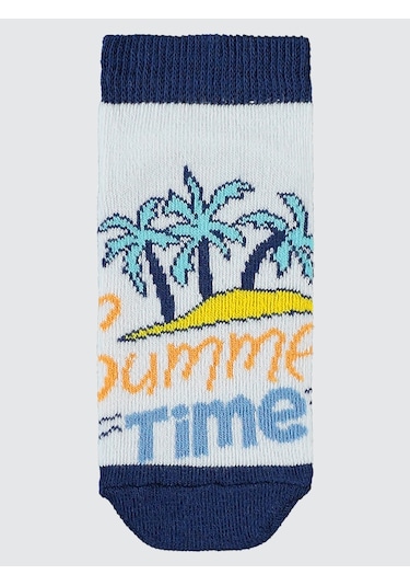 Civil Socks Erkek Çocuk 3'lü Patik Çorap 2-12 Yaş Mavi