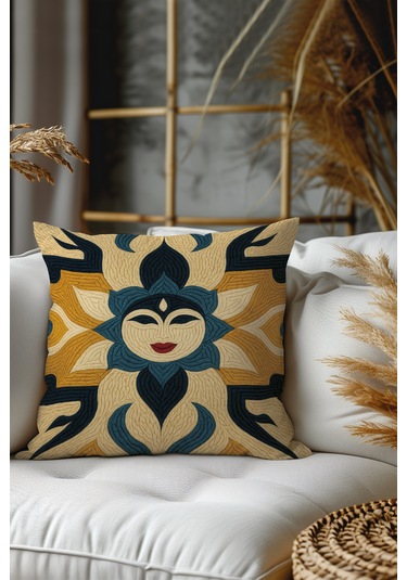 2 Li Nakış Desenli, Çift Taraflı Baskı, Kırlent Kılıfı Seti 18