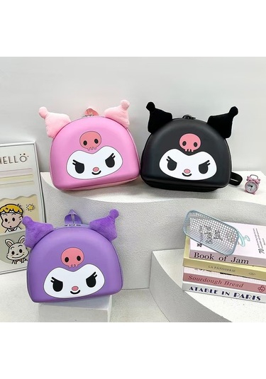 Çocuk Okul Çantası Sevimli Kulomi Anaokulu Küçük Çanta Mor