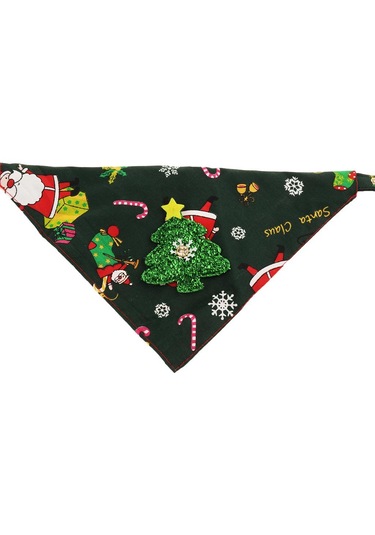 Homyl Yılbaşı Pet Köpek Ayrılabilir Üçgen Yaka Tükürük Fildişi