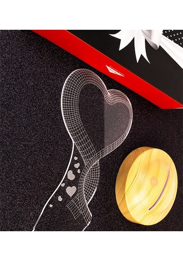 Anneler Günü Hediyesi Kalp Anneye Hediye Led Lamba Gecelambası