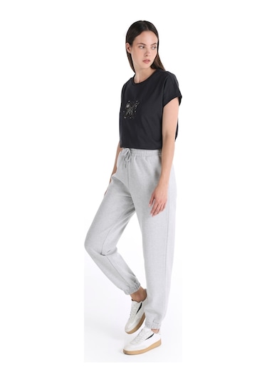Colins Regular Fit Orta Bel Gri Kadın Eşofman Altı Cl1065647 Gri Melanj Colins Regular Fit Orta Bel Gri Kadın Eşofman Altı Cl1065647 Gri Melanj