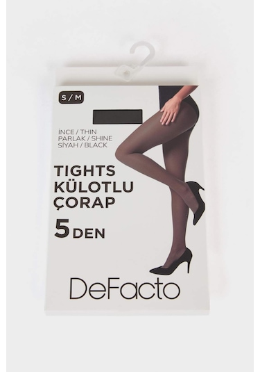 Defacto Kadın Siyah  5 Denye Külotlu Çorap B5872AXNS Siyah