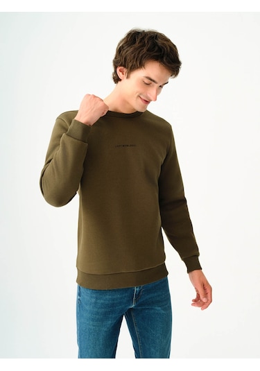 Loft Erkek Sweatshirt Koyu Haki Lf2034268 25kp69000079 P69195 Koyu Haki