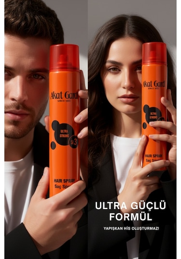 Akat Gardi Saç Spreyi Ultra Strong No:3 Turuncu 400 Ml