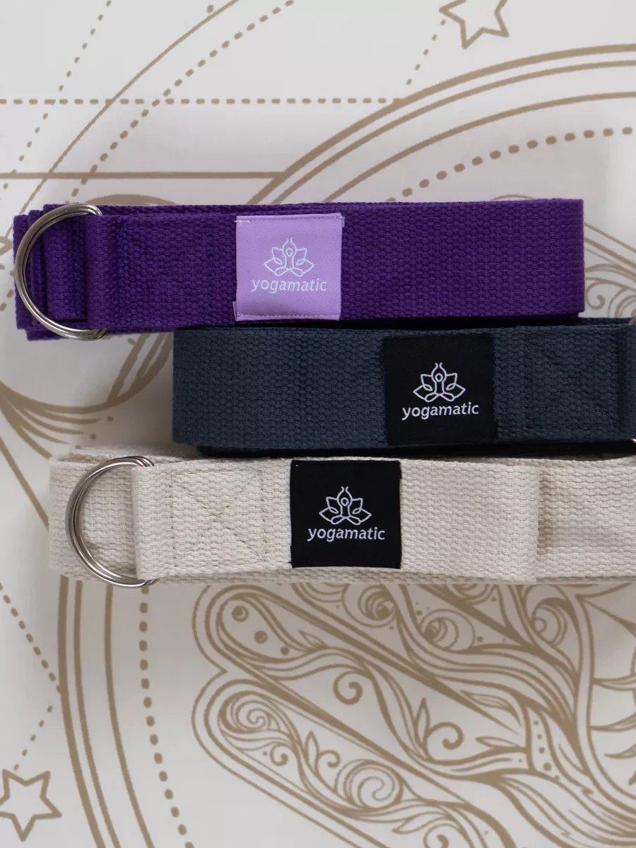 Yogamatic Yoga, Esneklik, Fitness İçin Pamuklu Antrenman Kayışı 169433196 Violet