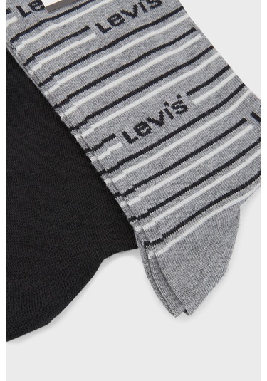 Levi's Pamuklu Konforlu 2 Li Çorap Erkek Çorap - 37157-0876 Siyah