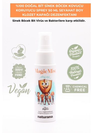 Naturana %100 Doğal Kene Sinek Böcek Bit Kovucu Koruyucu Sprey 50 ML